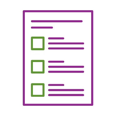 A word list in an Easy Read document.