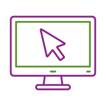 A computer screen showing a mouse icon.