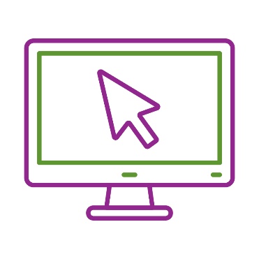 A computer screen showing a mouse icon.